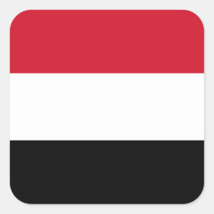 Der Jemen-Flagge Quadratischer Aufkleber