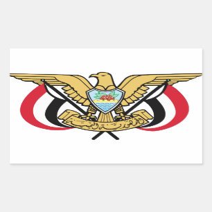 Der Jemen-nationales Emblem Rechteckiger Aufkleber