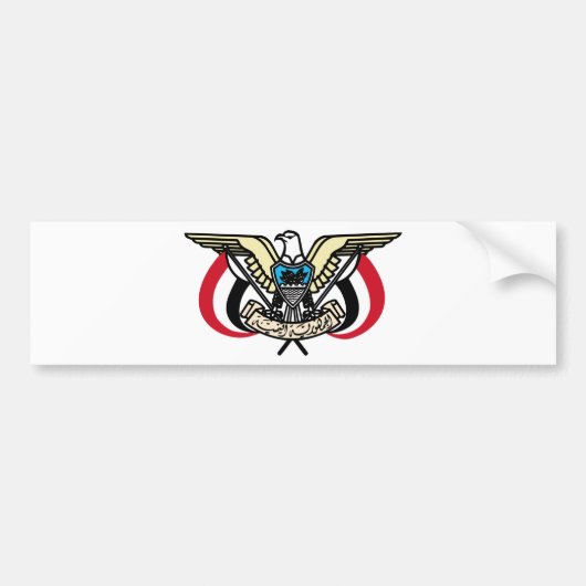 Der Jemen-Wappen Autoaufkleber (Vorne)