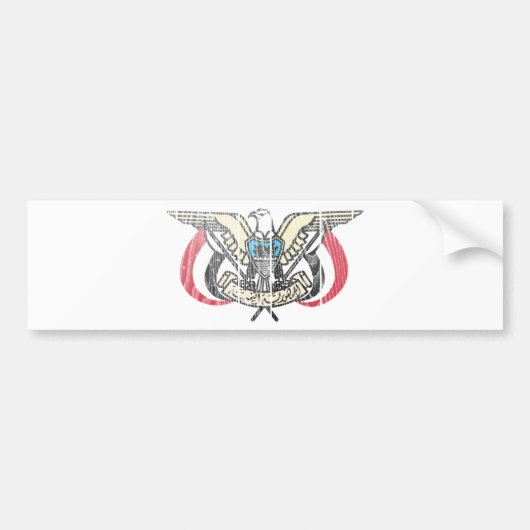 Der Jemen-Wappen Autoaufkleber (Vorne)
