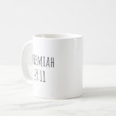 Der "Jeremia 29,11" Becher Kaffeetasse (Vorderseite Links)