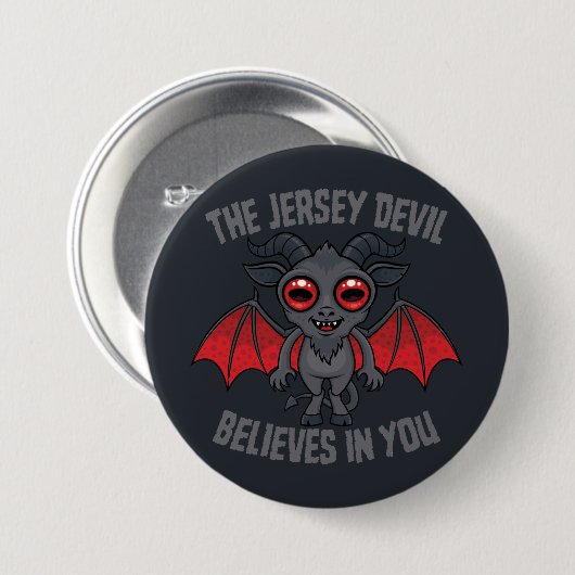 Der Jersey Devil glaubt an dich Button (Vorne & Hinten)