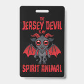 Der Jersey Devil ist mein Seelentier Ausweis (Rückseite)