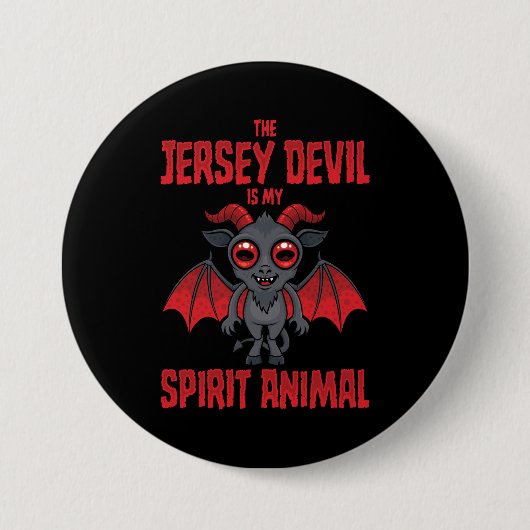 Der Jersey-Teufel ist mein Seelentier Button (Vorderseite)