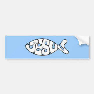 Der Jesus-Fisch-Aufkleber - alle Farben! Autoaufkleber