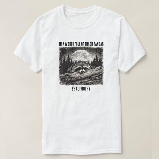 Der Jimothy Waschbär T-Shirt (Design vorne)