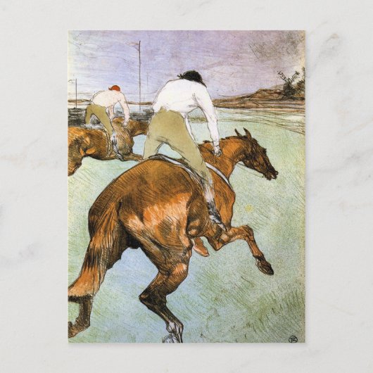 Der Jockey 2 von Toulouse-Lautrec Postkarte (Vorderseite)
