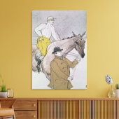 Der Jockey führte zum Start Leinwanddruck (Insitu (Wohnzimmer))