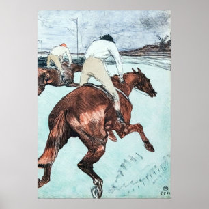 Der Jockey Zeichnung von Henri de Toulouse-Lautrec Poster