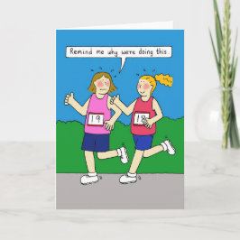 Der Joggen-Karte der lustigen Frauen Karte