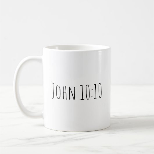 Der John 10:10 Becher Kaffeetasse (Links)