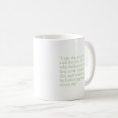 Der John 11:25-26 Becher Kaffeetasse (VorderseiteRechts)
