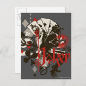 Der Joker - 4 Asse Blutung des Herzschlages Postkarte (Vorne/Hinten)