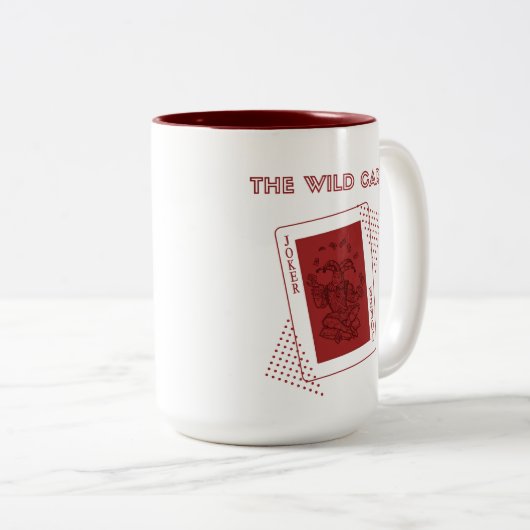 Der Joker der Wildcard rot Zweifarbige Tasse (VorderseiteRechts)