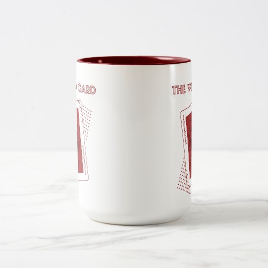 Der Joker der Wildcard rot Zweifarbige Tasse (Mittel)