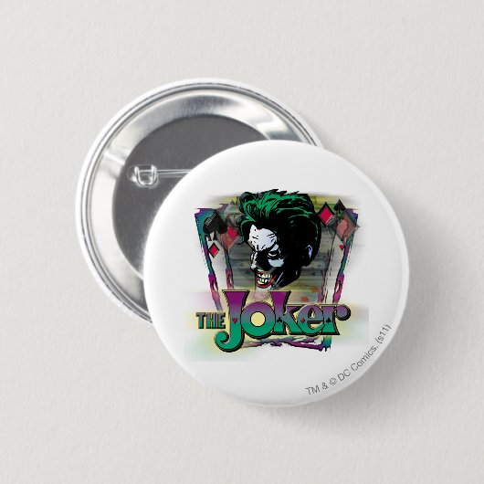 Der Joker - Gesicht und Logo Button (Vorne & Hinten)