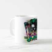 Der Joker - Gesicht und Logo Kaffeetasse (Vorderseite Links)