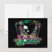 Der Joker - Gesicht und Logo Postkarte (Vorne/Hinten)