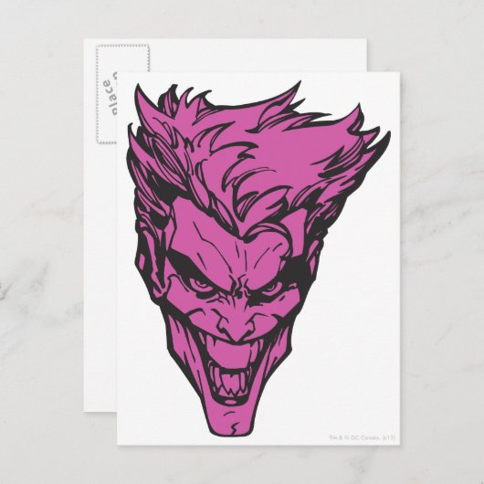 Der Joker rosa Postkarte (Vorne/Hinten)