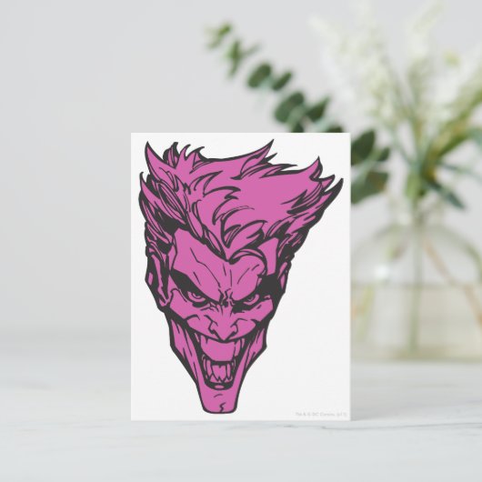 Der Joker rosa Postkarte (Stehend Vorderseite)