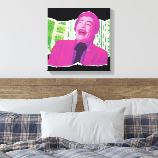Der Joker Scrapbook lacht Leinwanddruck (Insitu (Schlafzimmer))