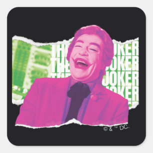Der Joker Scrapbook lacht Quadratischer Aufkleber