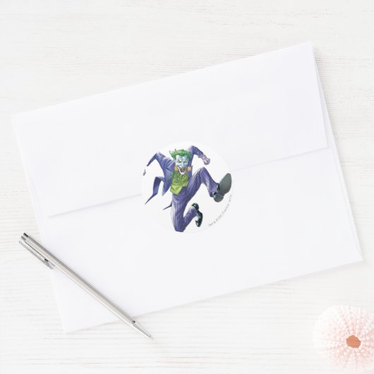 Der Joker springt Runder Aufkleber (Umschlag)
