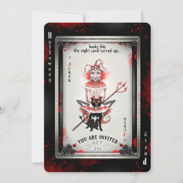 Der Joker und seine Pitbuli-Halloween-Party-Karte Einladung