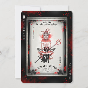 Der Joker und seine Pitbuli-Halloween-Party-Karte Einladung