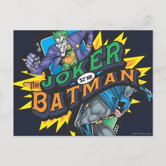 Der Joker Vs Batman Postkarte (Vorderseite)
