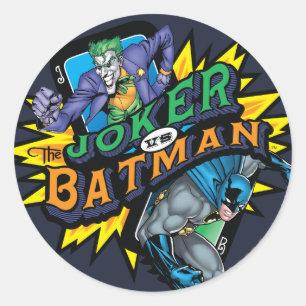 Der Joker Vs Batman Runder Aufkleber