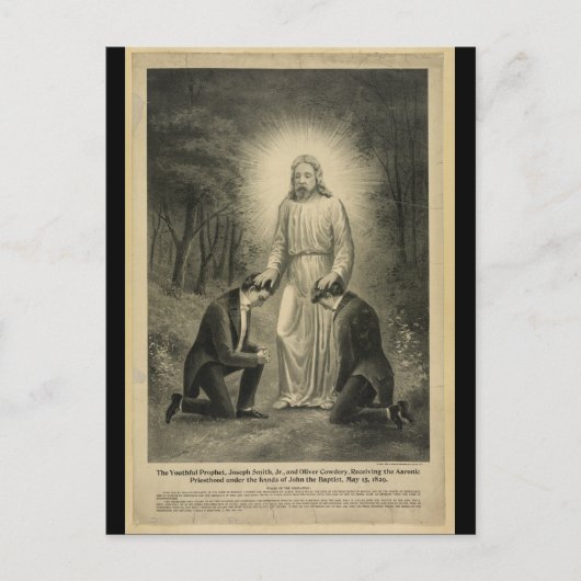 Der jugendliche Prophet Joseph Smith Jr. (1898) Postkarte (Vorderseite)