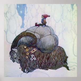 „Der Julbock“ Weihnachtsbock von John Bauer Poster