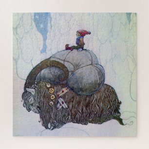 „Der Julbock“ Weihnachtsbock von John Bauer Puzzle
