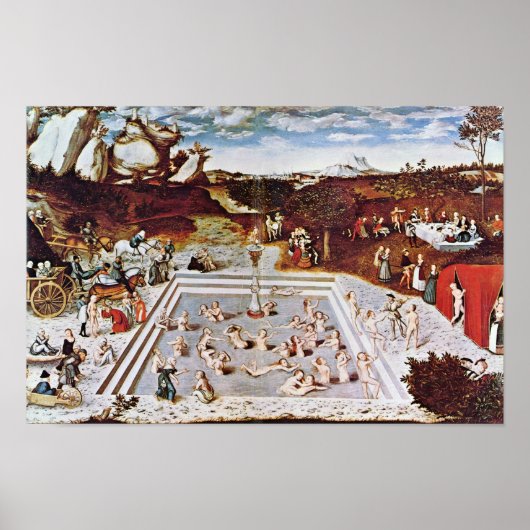 Der Jungbrunnen von Cranach D. Ä. Lucas (Beste Poster (Vorne)