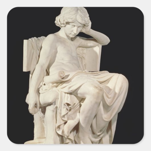 Der junge Aristoteles, 1870 Quadratischer Aufkleber (Vorderseite)