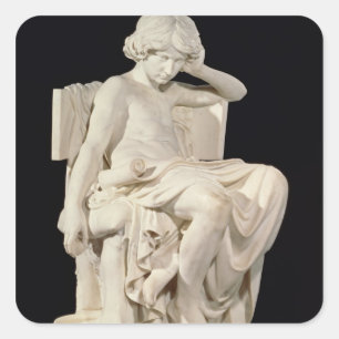 Der junge Aristoteles, 1870 Quadratischer Aufkleber