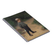 Der junge Biologe mit einem Frosch (von Paul Peel) Notizblock (Rechte Seite)