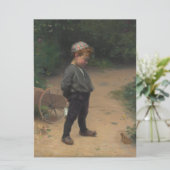 Der junge Biologe (von Paul Peel) Karte (Stehend Vorderseite)