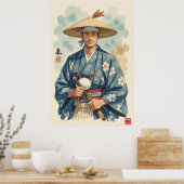 Der junge Bushi Poster (Küche)