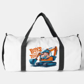 Der junge Entdecker: Junge auf Bulldozer Duffle Bag (Vorderseite)