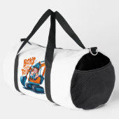 Der junge Entdecker: Junge auf Bulldozer Duffle Bag (Rechte Ecke)