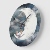 Der Junge im Mond Große Wanduhr (Winkel)