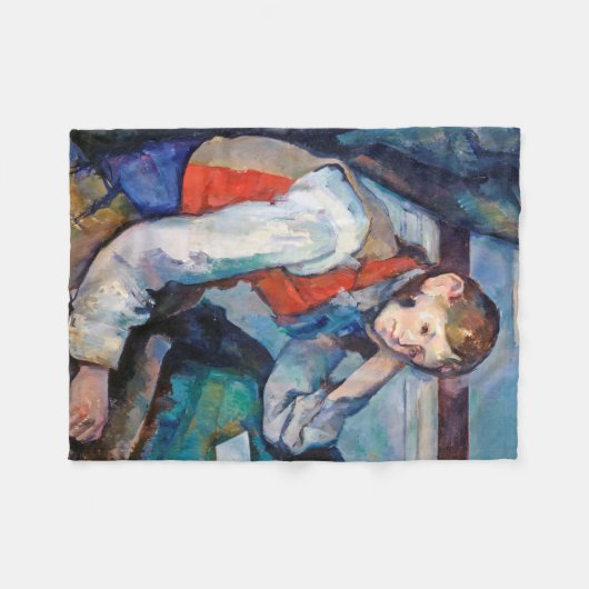 Der Junge im Roten Westen, Cezanne Fleecedecke (Vorderseite (Horizontal))