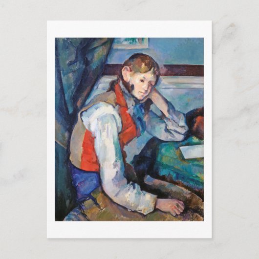 Der Junge im Roten Westen, Cezanne Postkarte (Vorderseite)