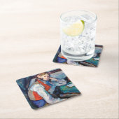 Der Junge im Roten Westen, Cezanne Rechteckiger Pappuntersetzer (Vor Ort)