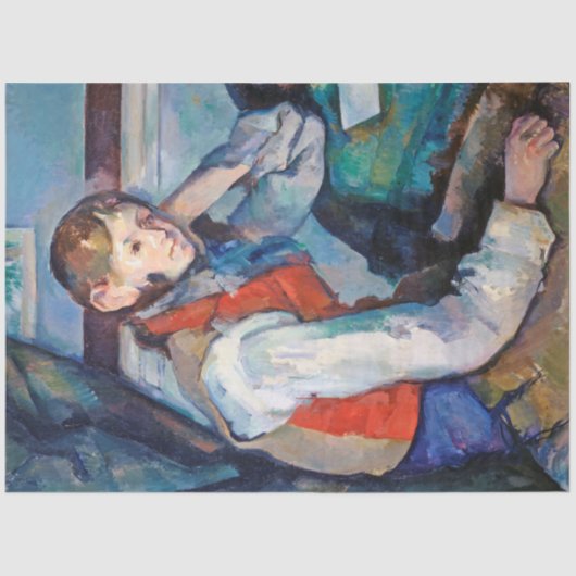 Der Junge im Roten Westen, Cezanne Seidenpapier (Vorderseite)