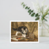 Der junge Künstler Henriëtte Ronner-Knip Postkarte (Stehend Vorderseite)