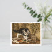 Der junge Künstler Henriëtte Ronner-Knip Postkarte (Stehend Vorderseite)