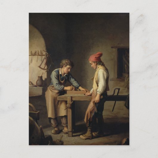 Der junge Lehrling vor 1903 Postkarte (Vorderseite)